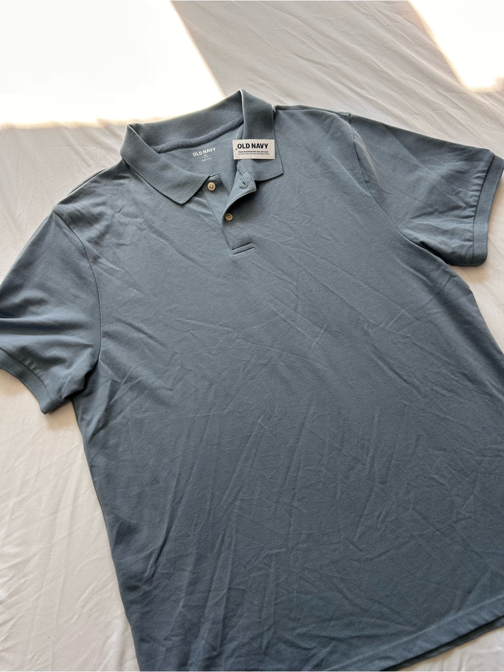 Old Navy Men's Dusty Blue Cotton Polo